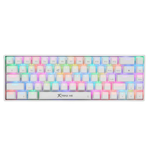 XTRIKE ME GK-995W WH 68 KEYS WIRELESS 2.4G BT5.2 TRI MODE GAMING MECHANICAL KEYBOARD WHITE