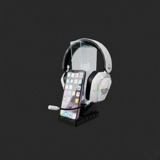 XTRIKE ME HT-09 HEADSET & PHONE STAND WITH 4 USB PORT AND LED LIGHT