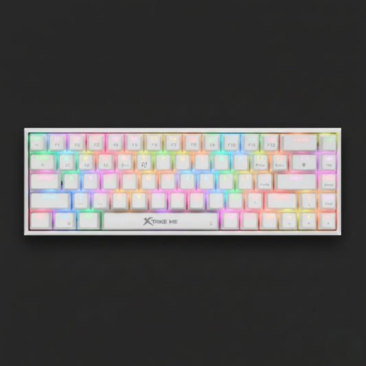 XTRIKE ME GK-995W WH 68 KEYS WIRELESS 2.4G BT5.2 TRI MODE GAMING MECHANICAL KEYBOARD WHITE