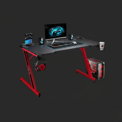 Xtrike Me Dk-02 Ergonomic Computer Desk With Headphone Hook And Cup Holder Z-shaped Legs Black