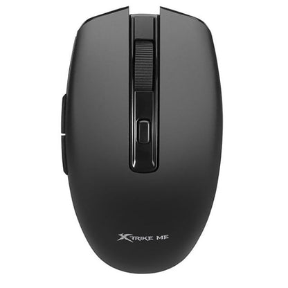 Black computer mouse with 'XStrike Me