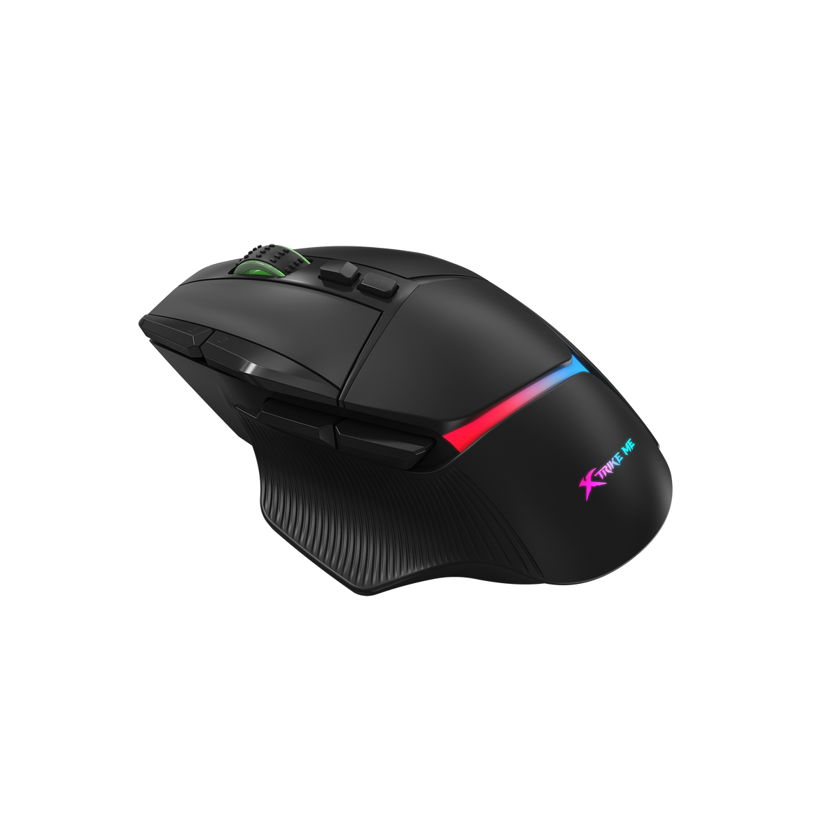 Black gaming mouse with RGB lighting