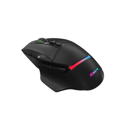 Black gaming mouse with RGB lighting