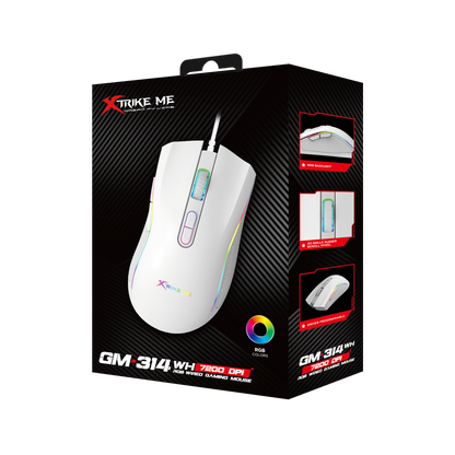 XTRIKE ME GM-314 BK WIRED GAMING MOUSE WHITE