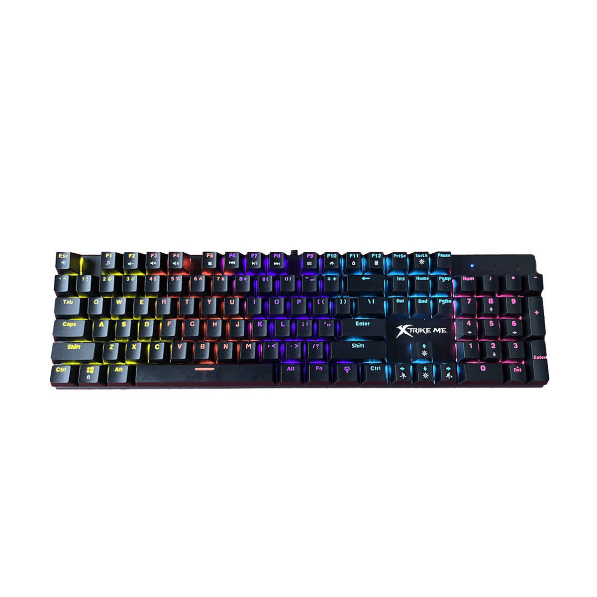 Gaming keyboard with RGB lighting