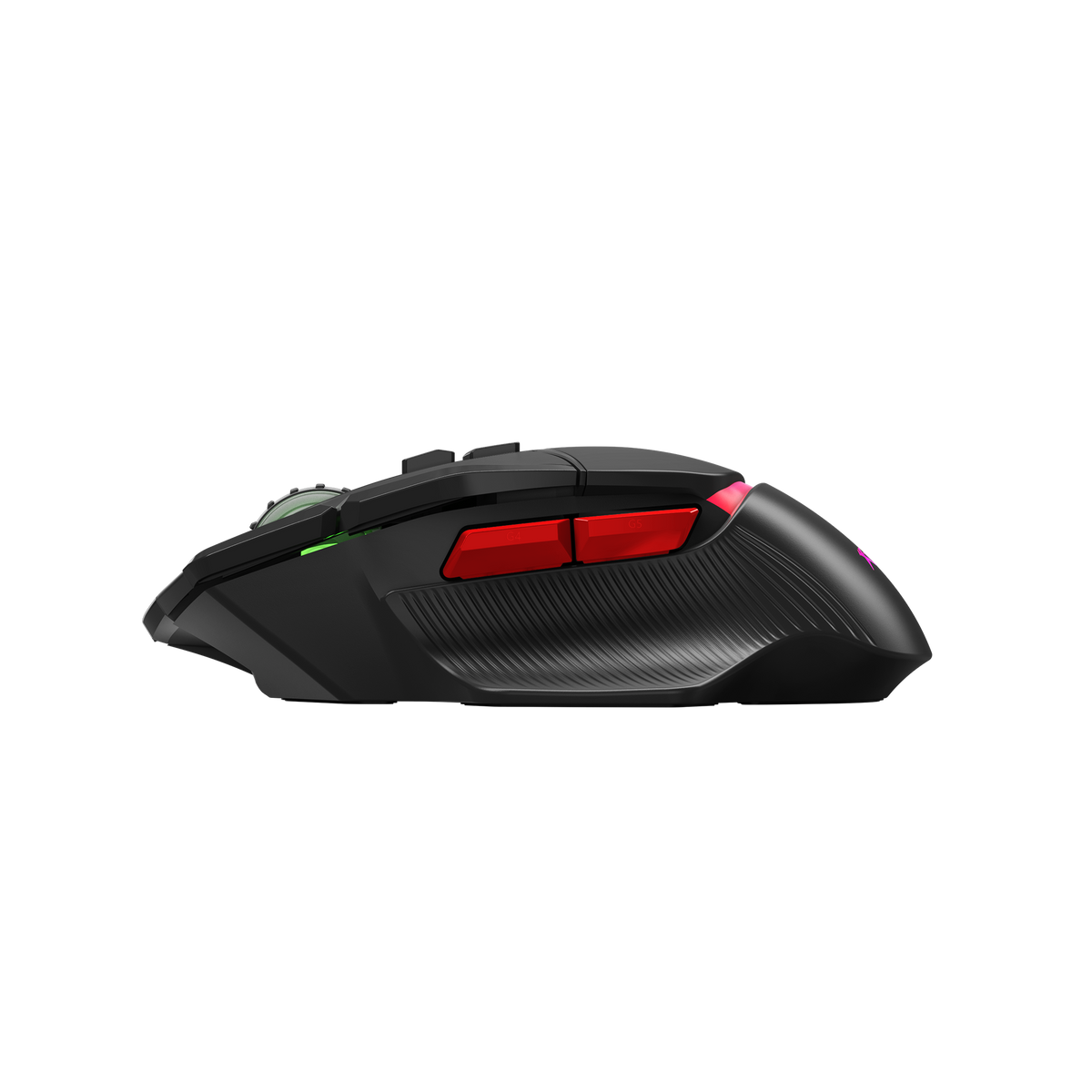 Gaming mouse with red accents