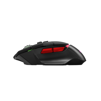 Gaming mouse with red accents