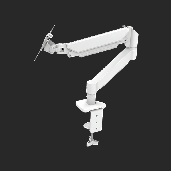 Xtrike Me HT-20 Heavy Duty Adjustable Desk Mount Single Monitor Arm White
