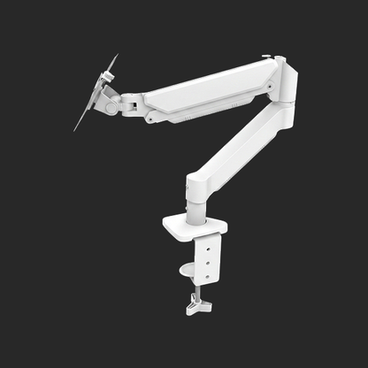 Xtrike Me HT-20 Heavy Duty Adjustable Desk Mount Single Monitor Arm White