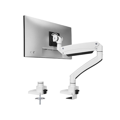 Xtrike Me HT-20 Heavy Duty Adjustable Desk Mount Single Monitor Arm White