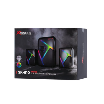XTRIKE ME SK-610 SUBWOOFER RGB STEREO WIRED GAMING SPEAKERS