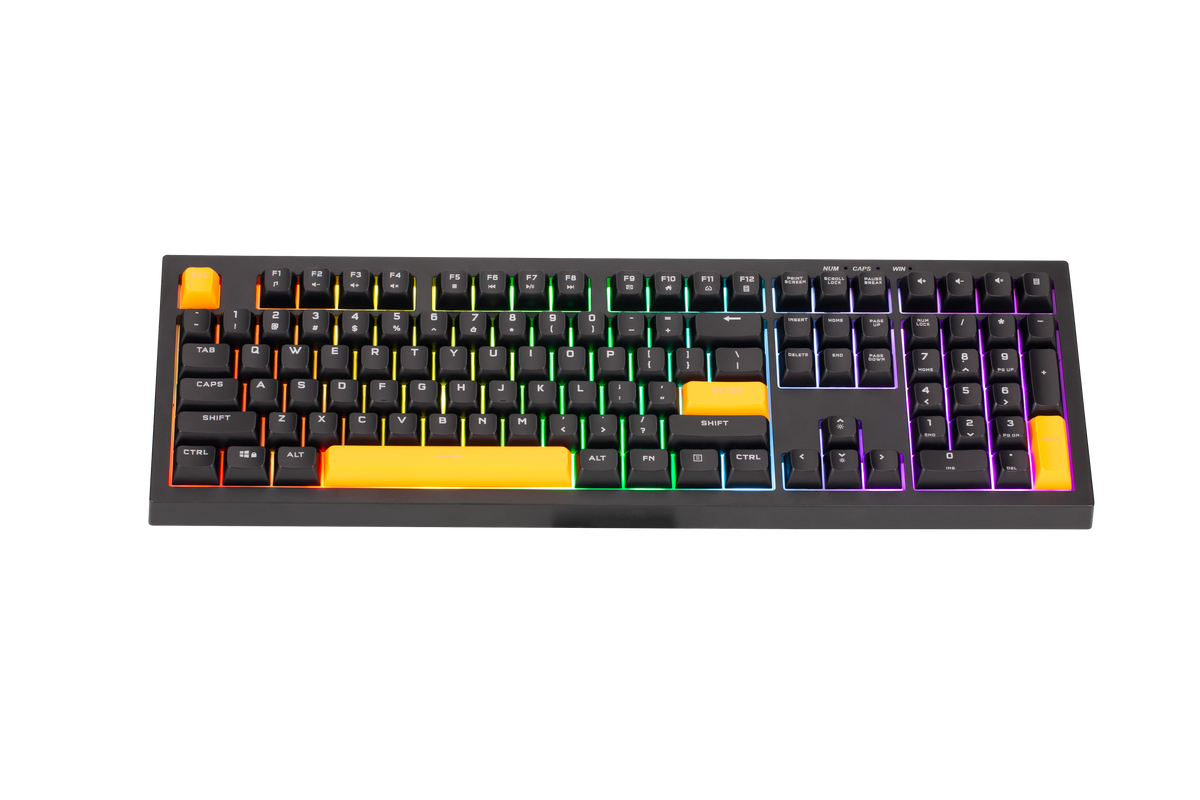 Mechanical keyboard with RGB lighting