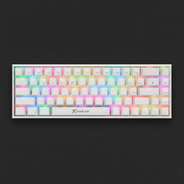 Xtrike Me GK-995W 68-key tri-mode wireless mechanical keyboard, white