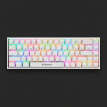 Xtrike Me GK-995W 68-key tri-mode wireless mechanical keyboard, white
