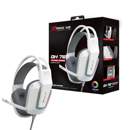 XTRIKE ME GH712 RGB GAMING HEADSET WITH NOISE REDUCTION MICROPHONE BLACK