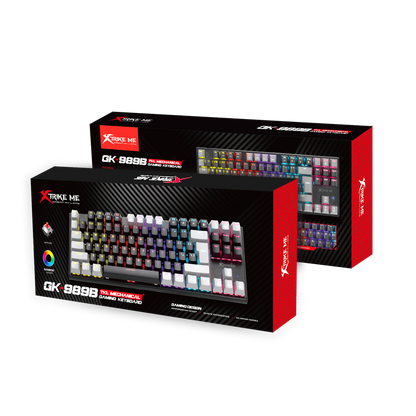 Xtrike Me GK-989B TKL mechanical gaming keyboard packaging boxes