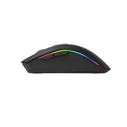 Xtrike Me GM-314 black gaming mouse side profile view