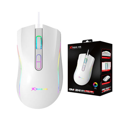 Xtrike Me GM-314 white gaming mouse with box