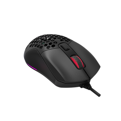 Xtrike Me honeycomb gaming mouse front view