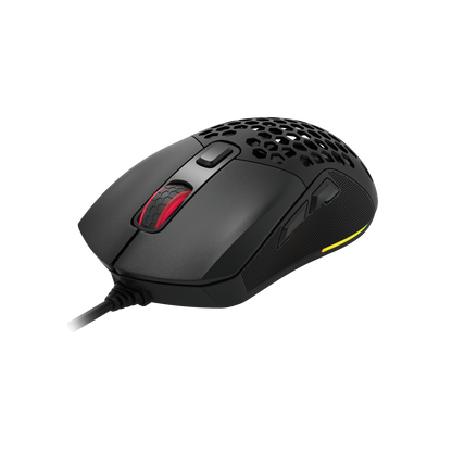 Xtrike Me honeycomb gaming mouse left angle view