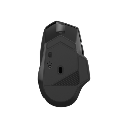 Xtrike Me black gaming mouse bottom view