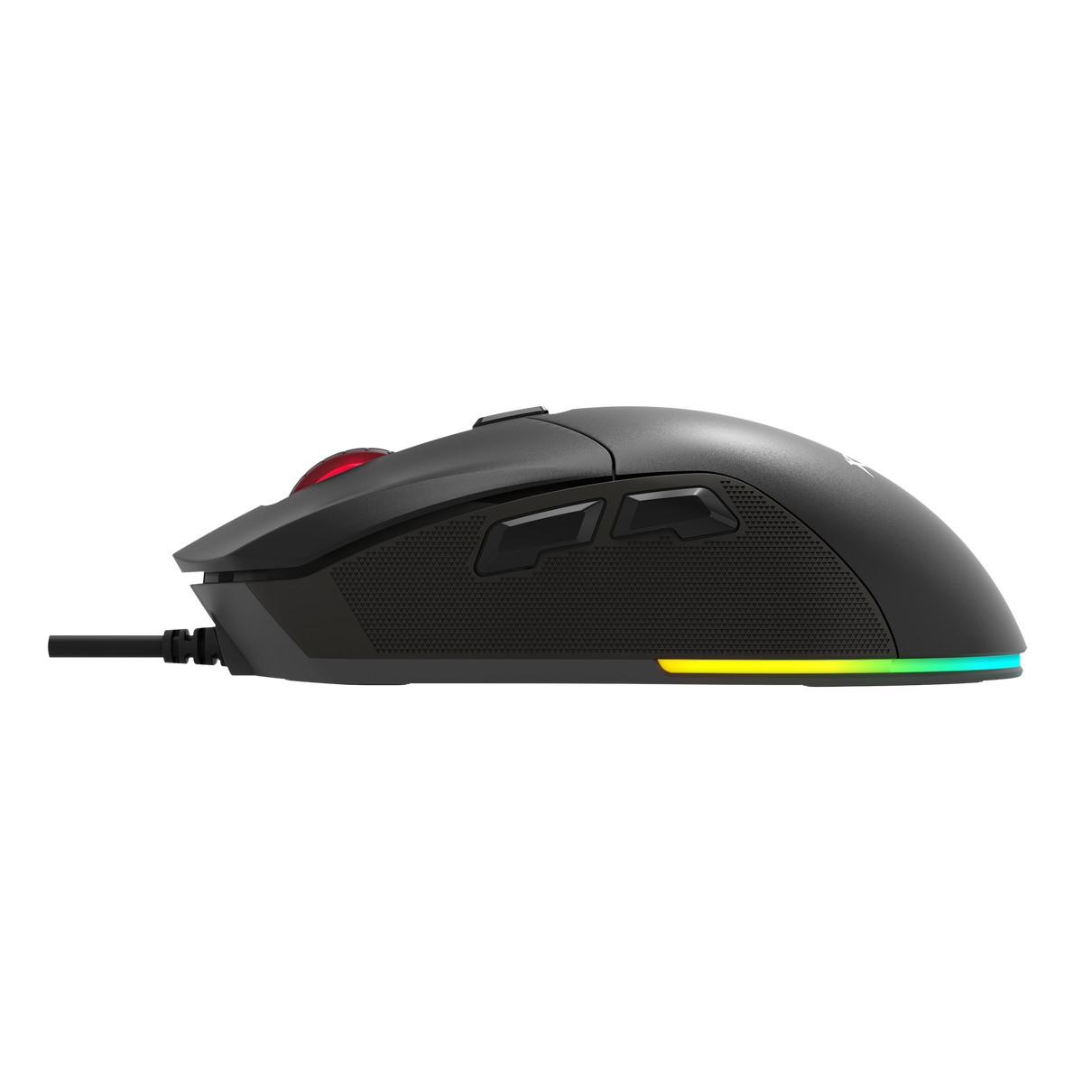 Xtrike Me gaming mouse side view with RGB