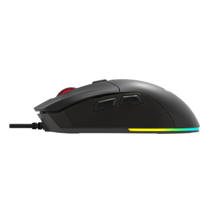 Xtrike Me gaming mouse side view with RGB