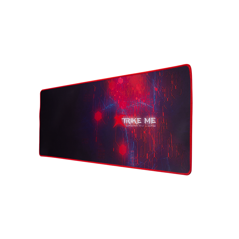 Xtrike Me MP-206 red gaming mouse pad angled view